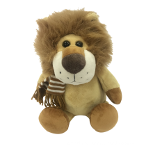 Plush Lion Wearing Scarf